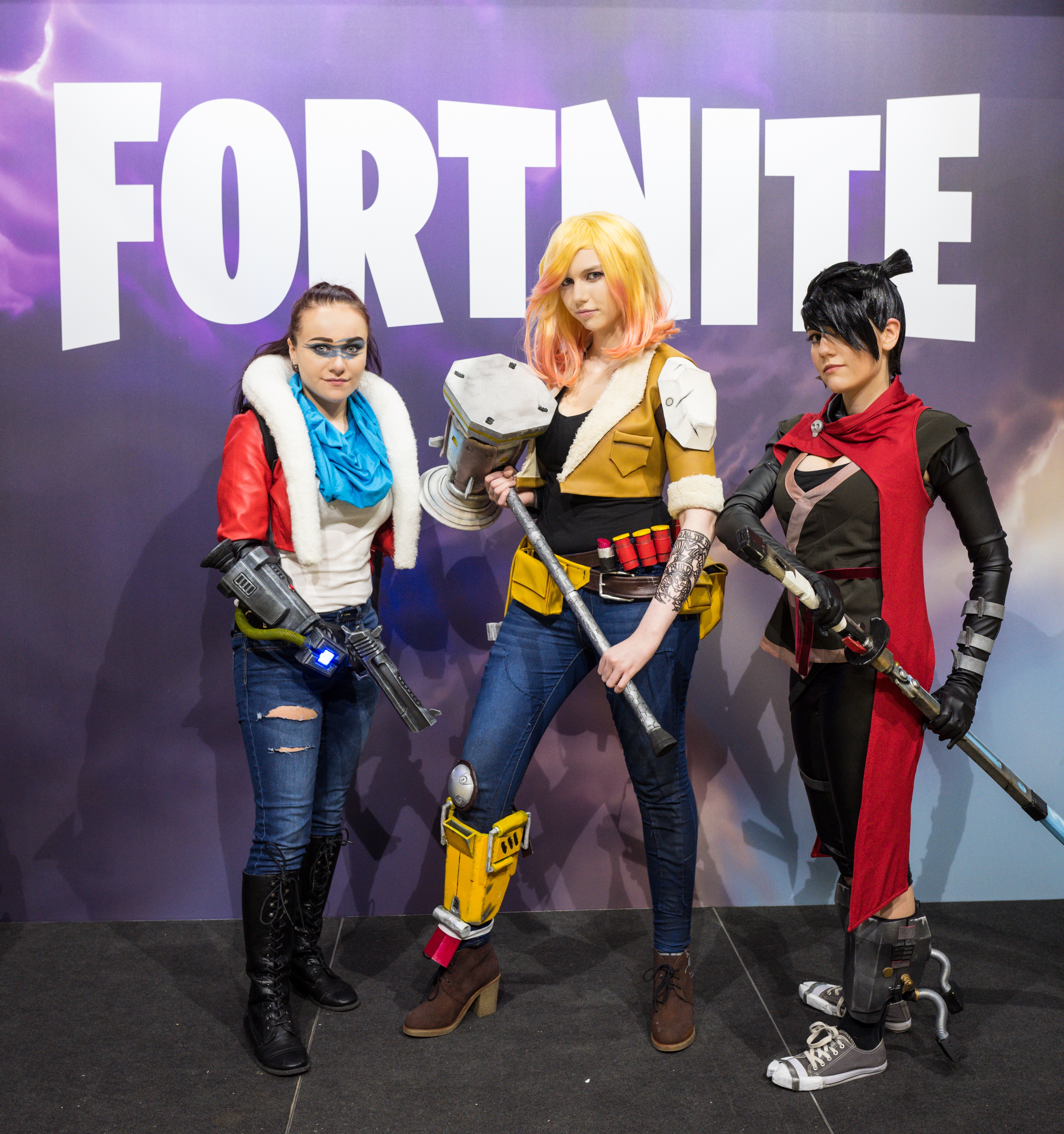 More people dressed as Fortnite peeps.